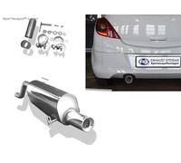 Fox Sportauspuff Opel Corsa D mit OPC-Line 1 o. 2 Heckansatz 1x90mm rund