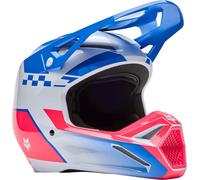 FOX V1 Collect Motocross Helm, pink-blau, Größe L für Männer