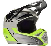 Fox Motocross-Helm V1 Collect Gelb/Grau Größe XL