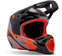 FOX V1 Emotion Motocross Helm, schwarz-grau-orange, Größe 2XL für Männer