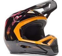 FOX V1 Kairos Jugend Motocross Helm, schwarz/orange, Größe Y/S (49/51)