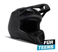 Fox Kids Motocross-Helm V1 Mattschwarz Größe M