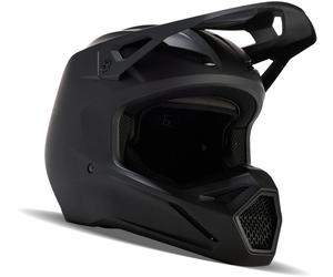 FOX V1 Solid Motocross Helm, schwarz, Größe 2XL für Männer