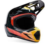 FOX V3 RS Grid MIPS Motocross Helm, schwarz-orange, Größe L für Männer