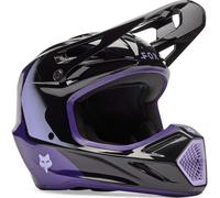 FOX V3 Spire Jugend Motocross Helm, schwarz-lila, Größe M
