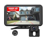 Foxpark Rückfahrkamera Kabellos Auto: 4,8" 1080P Rückfahrkamera Funk Unterstützung 2 Kameras, Rückfahrkamera Nachrüsten mit Stabiles Signal, IP69K Wasserdicht, 6 Parkhilfslinien für AUTO LKW Wohnmobil