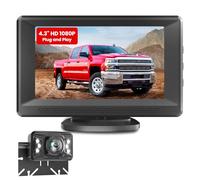 Foxpark Rückfahrkamera Nachrüsten: 4,3" HD 1080P Farb-Nachtsicht Monitor, Plug and Play, 60 Min DIY Installation, Stabiles Signal, IP69K Wasserdicht, Geeignet Für Auto, SUV, Pickup, LKW