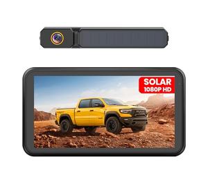 Foxpark Solar Rückfahrkamera Kabellos:Zwei-Minuten-Schnellinstallation & HD 1080P mit 5 Zoll Monitor, Leistungsstarke Nachtsicht, IP69K Auto Wasserdicht Rückfahrkamera Funk Set für Wohnmobil, LKW