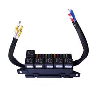 Fpreeza Vorverdrahteter Sicherungs- und Relaiskasten, Relaiskasten mit 6 Relais und 11-Wege-ATC/ATO-Relais-Sicherungskasten für Automobile und Marine