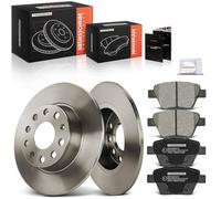 Frankberg Bremsensatz inkl. 2x Bremsscheiben + 4x Bremsbeläge Hinten Kompatibel mit Golf VI 5K1 Golf VI Variant AJ5 Yeti 5L Beetle Cabriolet 5C7 5C8 Replace# 5Q0615601D