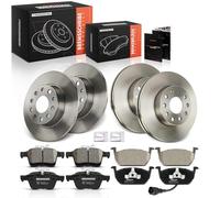 Frankberg Bremsensatz inkl. 4x Bremsscheiben + 8x Bremsbeläge Vorne Hinten Kompatibel mit Golf Sportsvan AM1 AN1 Golf VII 5G1 BE1 BE2 BQ1 Replace# 5Q0698451C, 5Q0698451Q