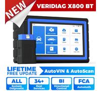 TOPDON VeriDiag X800 BT OBD2 Diagnosegerät Auto für alle Fahrzeuge, Auslesegerät Kfz-Codeleser mit 34 Servicefunktionen, Active-Test, FCA/SFD/CAN-FD-Unterstützung, 2 Jahre kostenlose Upgrad