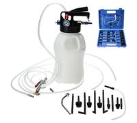 FreeTec Getriebeöl Einfüllgerät,6L Pneumatische Getriebeöl Pumpe, 2 en 1 Ölabsaugpumpe und Öl Einfüllgerät mit 14tlg ATF Adaptersatz für Auto Traktor