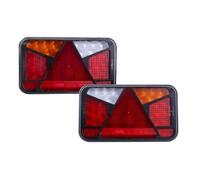 FRISTOM FT-370 LED Rückleuchten Set 12V IP68 6-PIN 7-Funktionen | Wasserdichte IP68 LED-Heckleuchten mit Kennzeichenlicht und CANBUS. Für Bootsanhänger, Lkw und Baumaschinen im Dauereinsatz.