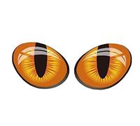 Froiny 2 Stücke 12 * 10 cm Nette Simulation Katze Augen Auto Aufkleber Vinyl Aufkleber Für Rücksicht Spiegel Auto Kopf Motorabdeckung Windows Dekoration 1 Stück Wie Gezeigt