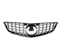 Front Doppel Rippen Grill Für Mercedes Für Benz C Klasse W204 2008-2014 C200 C250 C300 C180 GT Auto Frontgrill Oberen Grill Kühlergrill(Silber)