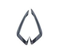 Front Stoßstange Verzierung Auto Carbon Kopf Frontschürze Spoiler Für A4 B9 2017-2019 Air Knife Nebel Licht Abdeckungen Aufkleber(Glänzend schwarz)