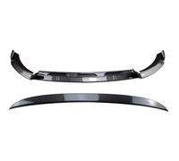 Front Stoßstange Verzierung Für Mercedes Für Benz GLE Klasse W167 C167 2020-2023 GLE350 GLE450 GLE53 AMG Front Lower Bumper Splitter Lip + Hinten Stamm Spoiler Flügel(Kohlenstoff-Look)