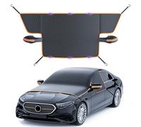 Frontscheibenabdeckung für FIAT Aegea | Doblo | Ducato | Scudo | Tipo | Topolino | Ulysse, Scheibenabdeckung Auto Mit Versteckten Magneten Allwetter Abdeckung gegen Schnee,B/Orange