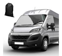 Frontscheibenabdeckung passend für 2006-2025 Peugeot Boxer, Citroen Jumper, Fiat Ducato X250/290, verstärkte 210D Oxford abnehmbare Windschutzscheibenabdeckung, Sonnenschutz Anti-Frost Eis Staub