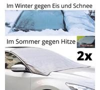 Frontscheibenabdeckung Scheibenabdeckung Winter Frostschutz Sonnen Schutz 2 St.