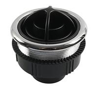 FSFY Klimaanlagen-Auslass, Chrom & Schwarz, 87/75/47 mm, runder Lüftungsschlitz, für Bus, Wohnmobil, Boot, Yacht usw