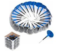 FUANA Pilz-Reifenreparaturflicken, 36 mm, für Auto, LKW, Anhänger, 24 Stück | Reifenflicken-Set, Blau, Pilz, 36 mm, für Auto, LKW, Bus, für Motorrad-Reifen, Reifenpannen-Reparatur, 4 mm Vorbau, 24 Stück