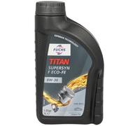 FUCHS Motoröl 0W-30 Titan Vollsynthetiköl Motor Öl ACEA C2 Supersyn F Eco-FE 1L Kompatibel mit FORD Fiesta Mk6 Schrägheck JA8, JR8 FOCUS III Turnier Kuga Mk2 DM2 FOCUS III Mondeo V Kombi CF