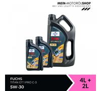 Fuchs Titan GT1 PRO C-3 5W-30 BMW MB VW Fiat Motoröl 4+2 Liter = 6 Liter