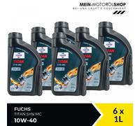 Fuchs Titan Syn MC 10W-40 MB 229.3 RN VW API SN Motoröl 6x1 Liter = 6 Liter