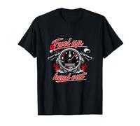 Fuel Up Head Out Vintage Biker Badge Tachometer T-Shirt