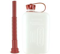 FuelFriend®-BIG CLEAR max. 2,0 Liter - Klein-Benzinkanister Mini-Reservekanister mit UN-Zulassung + Flexibles Auslaufrohr