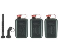 FuelFriend®-BIG max. 2,0 Liter - Benzinkanister Mini-Reservekanister mit UN-Zulassung - im Dreierpack + Auslaufrohr-Set