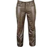 Fuente Vintage Röhren Lederhose lang Herren Damen eng | Echt Leder Rind, Lederhose Jeans 501- Motorrad Lederhose Lederjeans