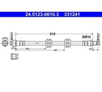 Für ATE 24.5123-0610.3 Brake Hose