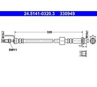 Für ATE 24.5141-0320.3 Brake Hose