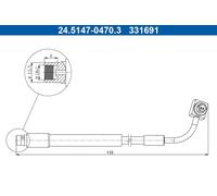 Für ATE 24.5147-0470.3 Brake Hose