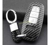 Für Audi A3 A6 A7 A8 ABS Carbon Faser Auto Smart Key Anhänger Ring Hülle Halter