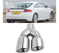 Für Audi TT TTS RS 2,5" Einlass Auspuffblende Doppelrohr Auspuffspitzen Endrohr