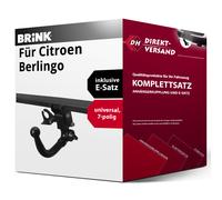 BRINK Anhängevorrichtung BMU Rückseite mit abnehmbarem Kugelkopf für PEUGEOT 673900