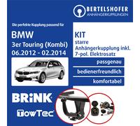 Brink Anhängerkupplung starr mit angeschraubtem Kugelkopf - BMW 3