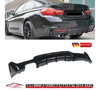 Für BMW 4er F32 F33 F36 14-20 Heckdiffusor Doppelrohr Links M-Paket GlanzSchwarz