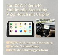 Für BMW E46 3er Komplett Multimedia Navi 9 Zoll Carplay Nachrüstung