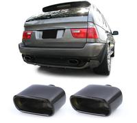 Für BMW X5 E53 ab 1999-2006 / 3.0i Sport Auspuff Endrohre Edelstahl Schwarz