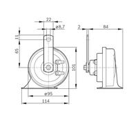 Für BOSCH 0 986 AH0 502 Trumpet Horn