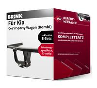 Für Cee'd Sporty Wagon Typ JD (Brink) Anhängerkupplung starr + E-Satz 13pol Set