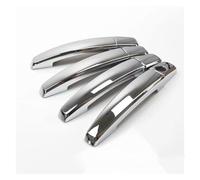 Für Chevrolet Für Cruze Für Captiva 2006-2013 Türgriffabdeckungen Zierleisten Aufkleber Styling Zubehör Chrom Schwarz Auto Seitentürgriff(Silver)