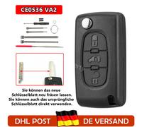 Für Citroen Berlingo Dispach Klapp Schlüssel 3Tasten Ersatz Gehäuse VA2 Werkzeug