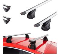 Für Saab 9-3 2 II Sport 03-07 Silber Aluminium Dachträger Gepäckträger Fixpunkt