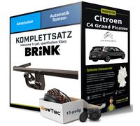 Für CITROEN C4 II Typ DA , DE Anhängerkupplung abnehmbar +eSatz 13pol 13- NEU